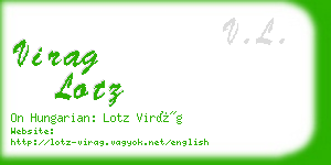 virag lotz business card